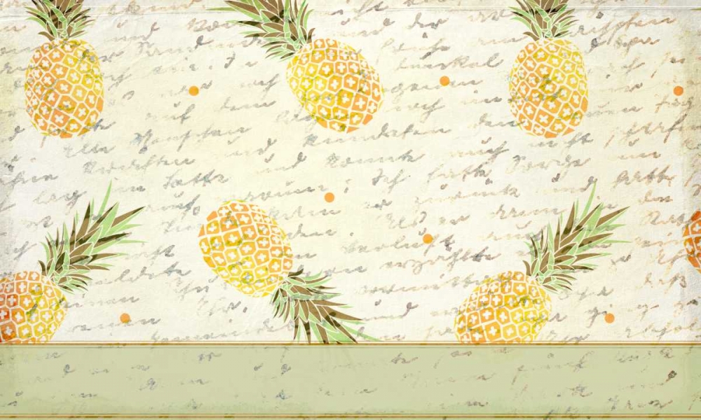 Wall Art Painting id:152162, Name: Pineapple Letter, Artist: Allen, Kimberly