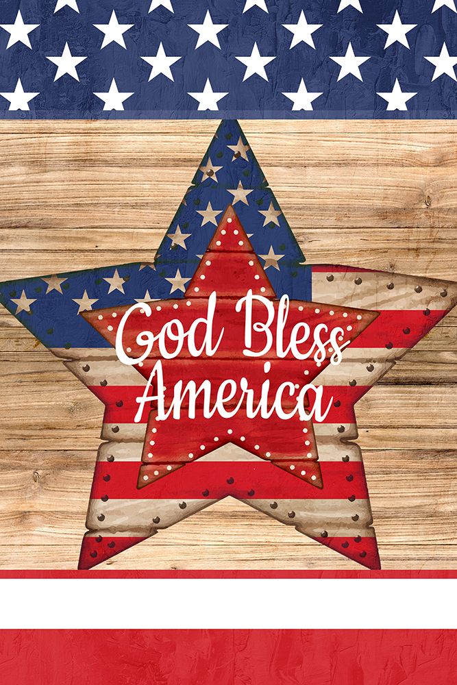 Wall Art Painting id:558027, Name: American Star Flag, Artist: Allen, Kimberly