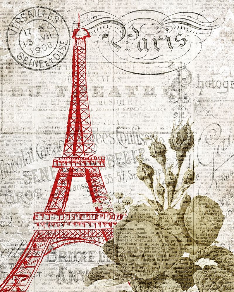 Wall Art Painting id:200209, Name: Paris Script Series 1, Artist: Allen, Kimberly
