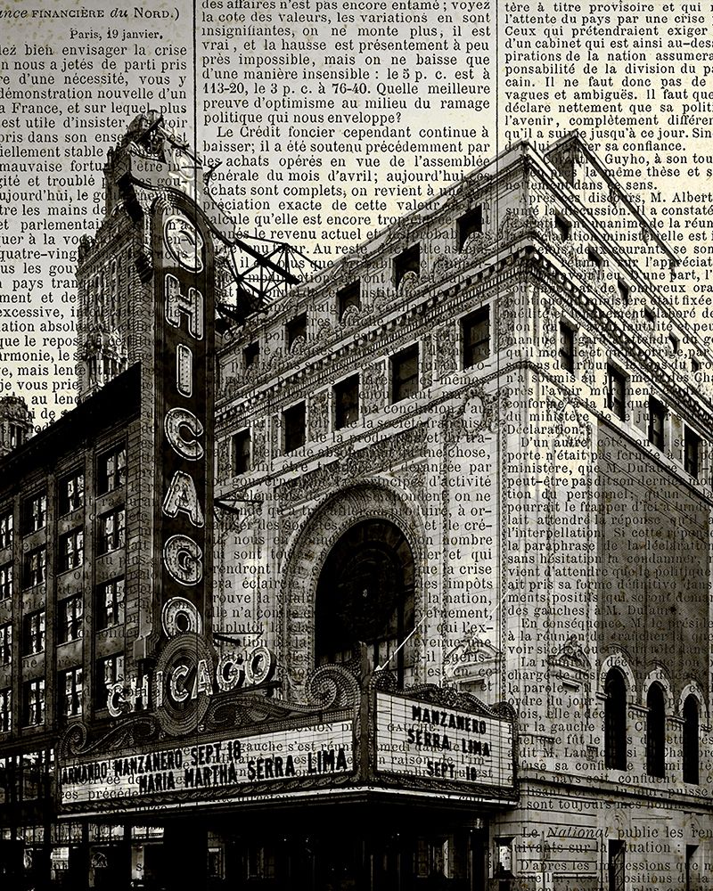 Wall art: Newspaper City 2, by Allen, Kimberly