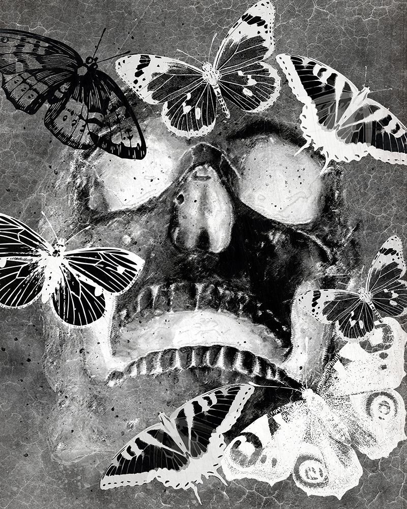 Wall Art Painting id:223204, Name: Flower Skull White, Artist: Allen, Kimberly