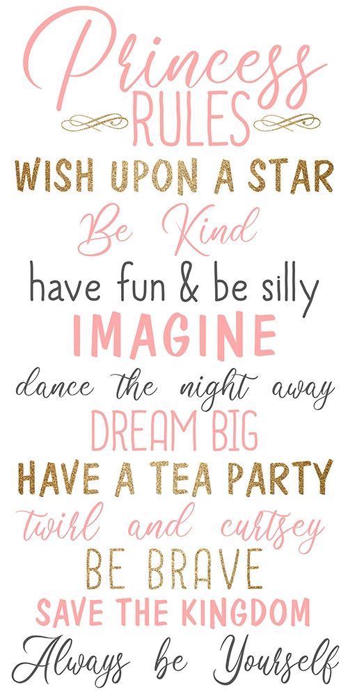 Wall Art Painting id:256702, Name: Princess Rules, Artist: Allen, Kimberly