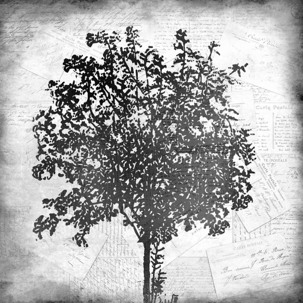 Art Print: Tree Silhouette Black and White 2