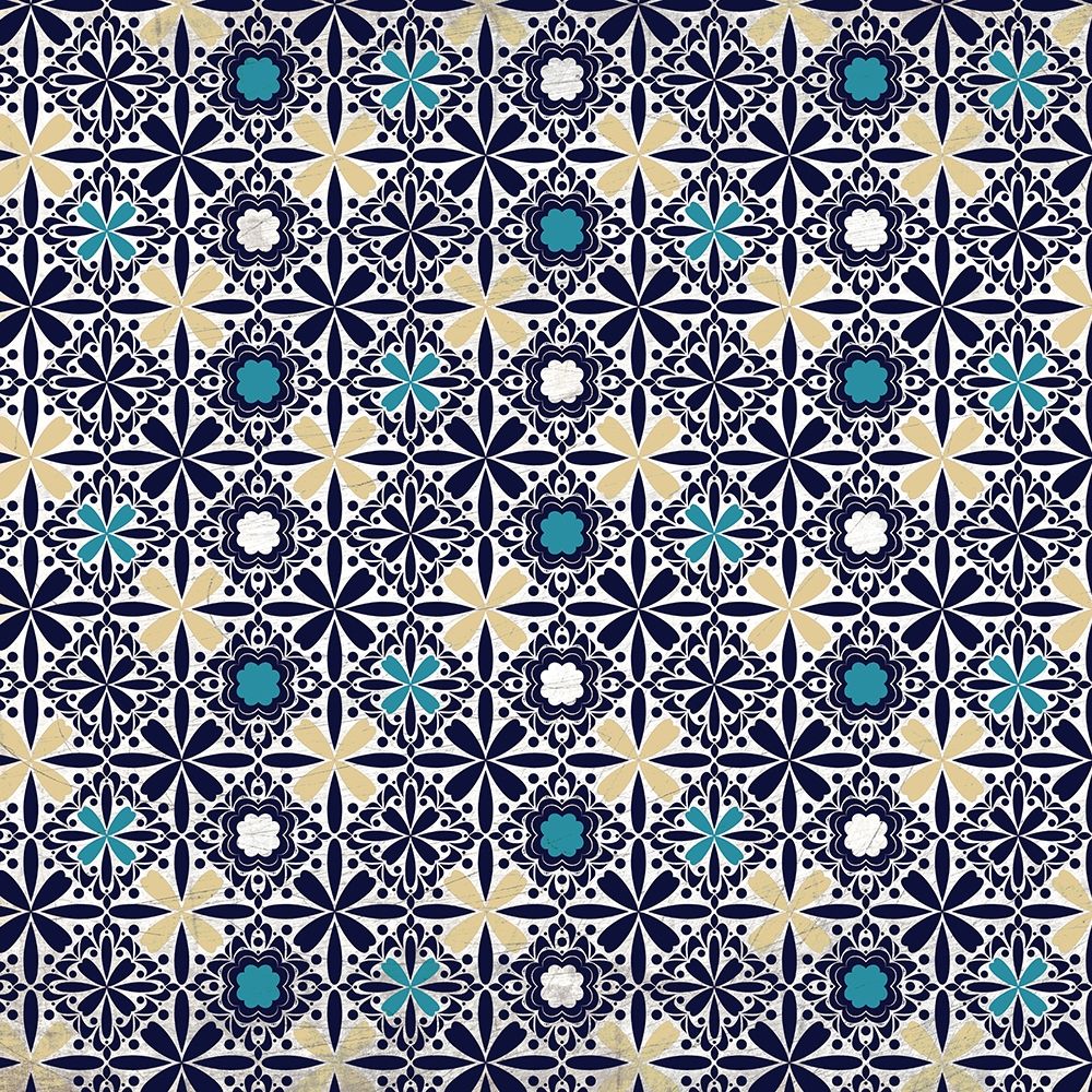 Wall art: Blue Tiled 1, by Allen, Kimberly