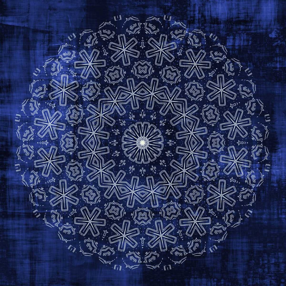 Art Print: Indigo Mandala 1