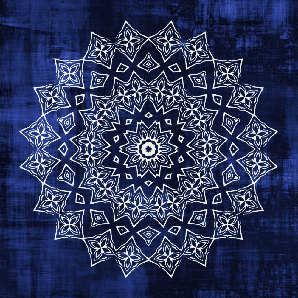 Art Print: Indigo Mandala 2