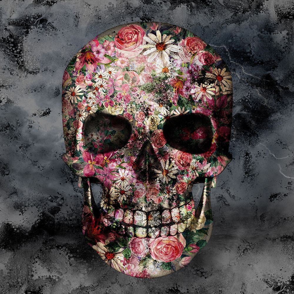 Wall art: Floral Skull, by Allen, Kimberly