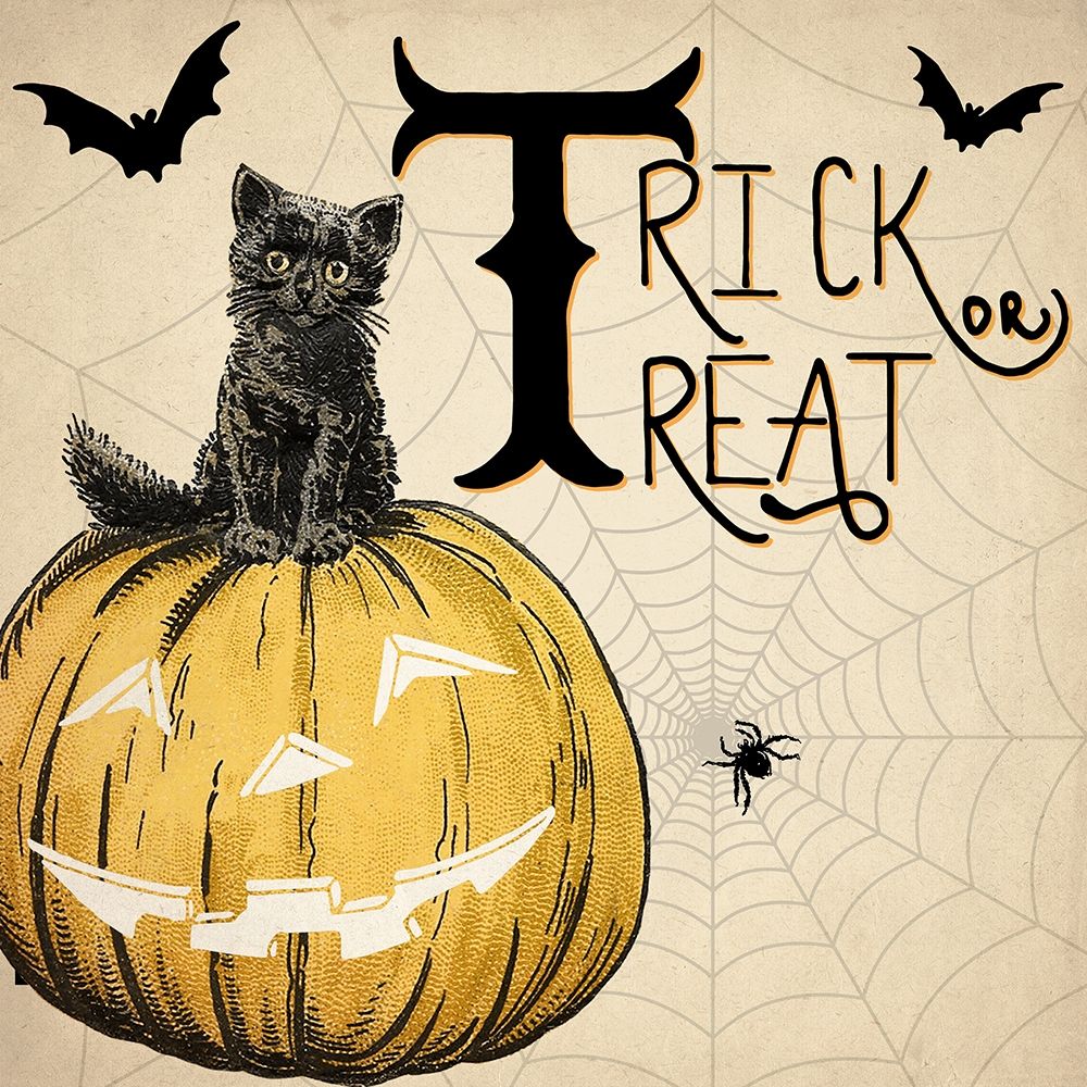 Wall art: Trick or Treat Cat, by Allen, Kimberly