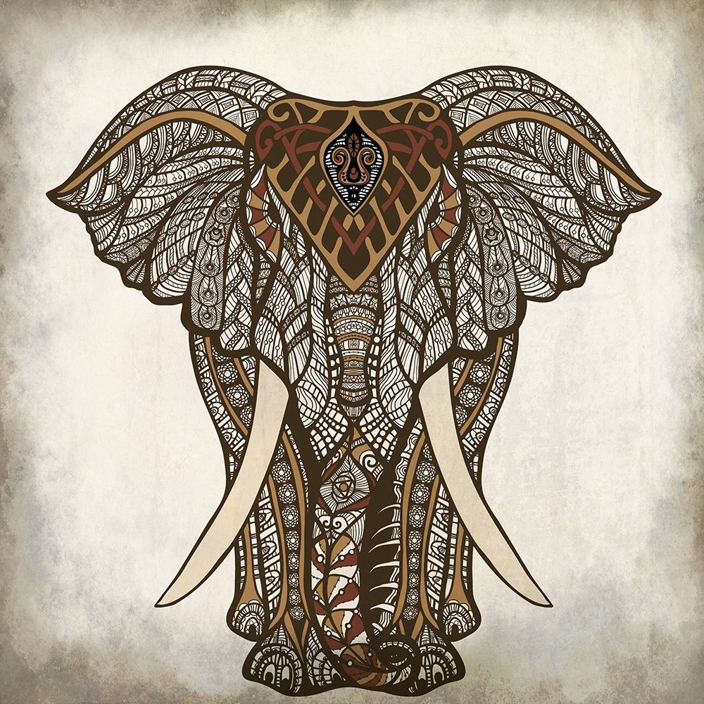 Art Print: Mandala Elephant