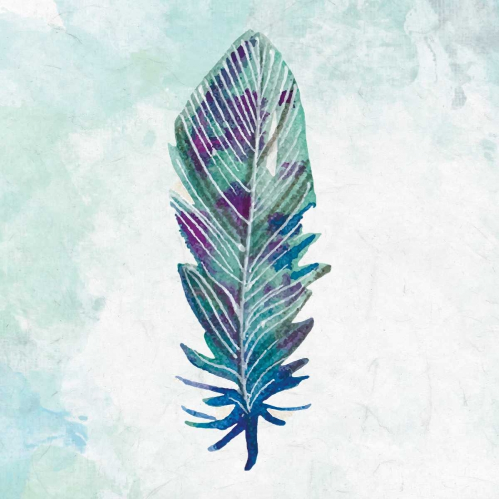 Art Print: Feathered Blues 3