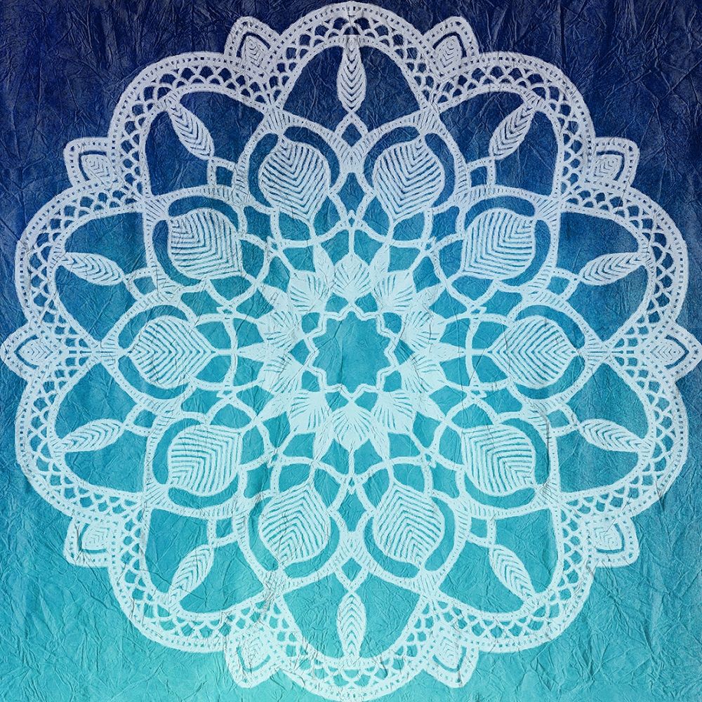Art Print: Indigo Mandala 1