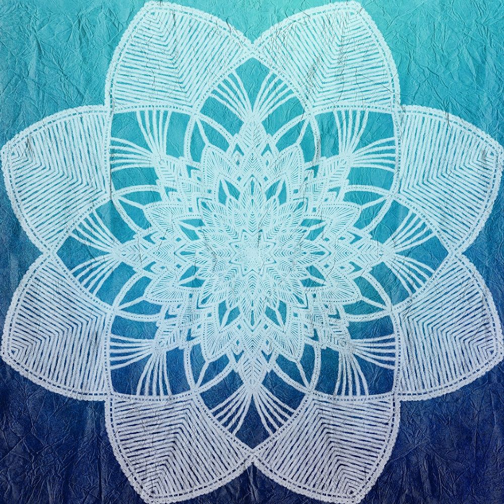 Art Print: Indigo Mandala 2