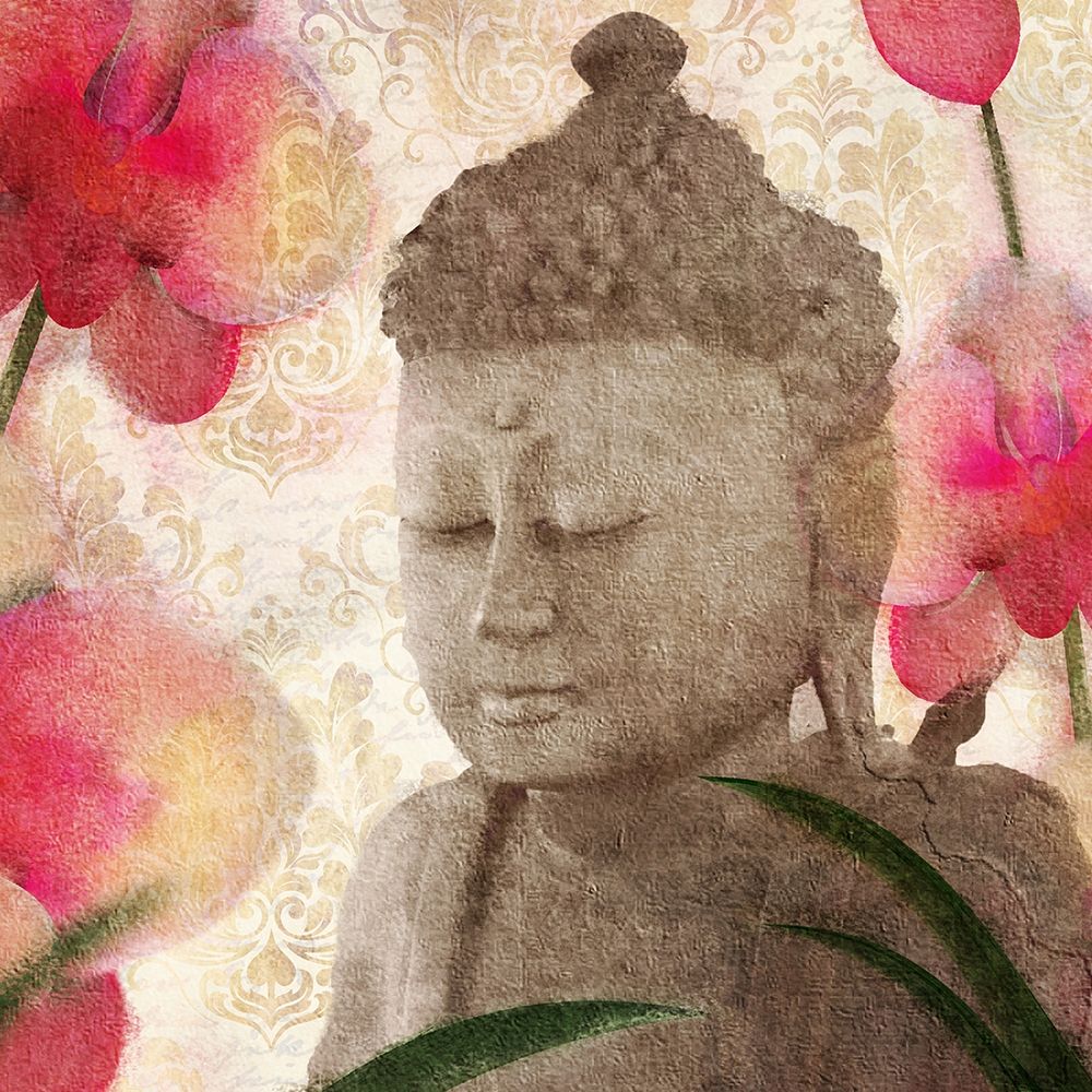 Wall Art Painting id:207845, Name: Buddha Orchids 2, Artist: Kimberly, Allen