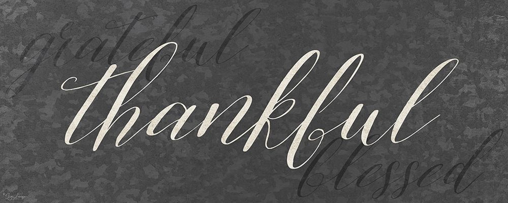 Art Print: Galvanized Thankful