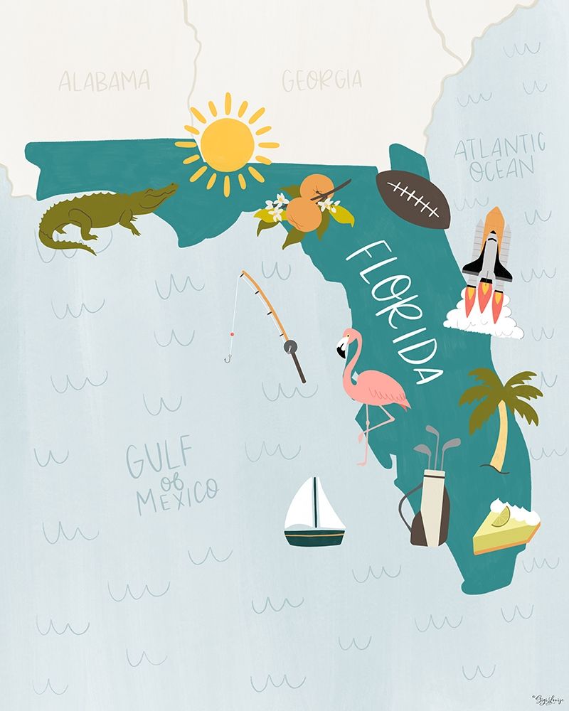 Art Print: Florida Icons