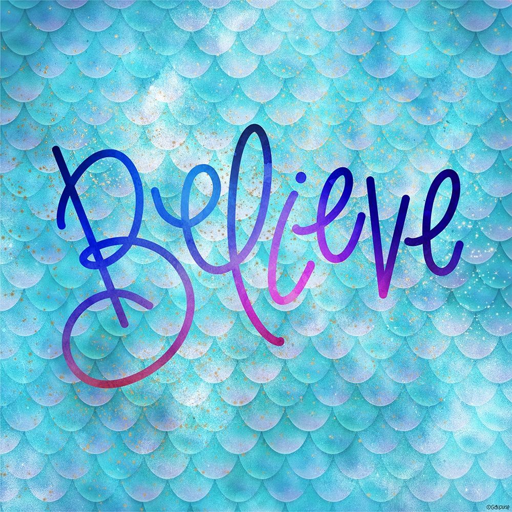 Art Print: Believe Mermaid