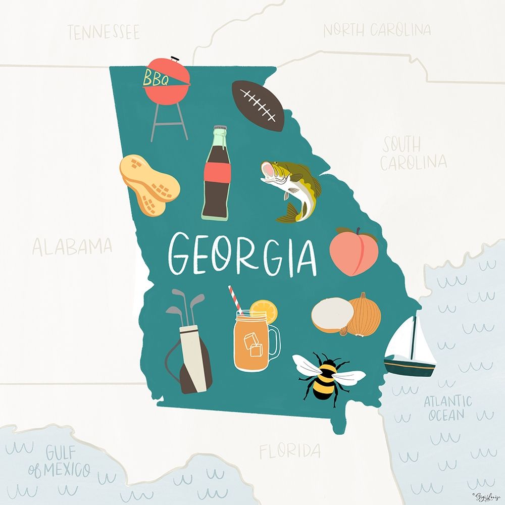 Art Print: Georgia Icons