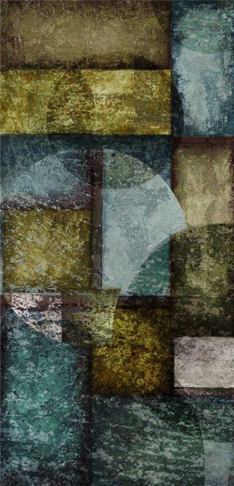 Wall Art Painting id:7596, Name: Rectangles with Circles I - Left, Artist: Emery, Kristin