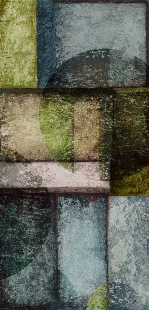 Wall Art Painting id:7597, Name: Rectangles with Circles I - Right, Artist: Emery, Kristin