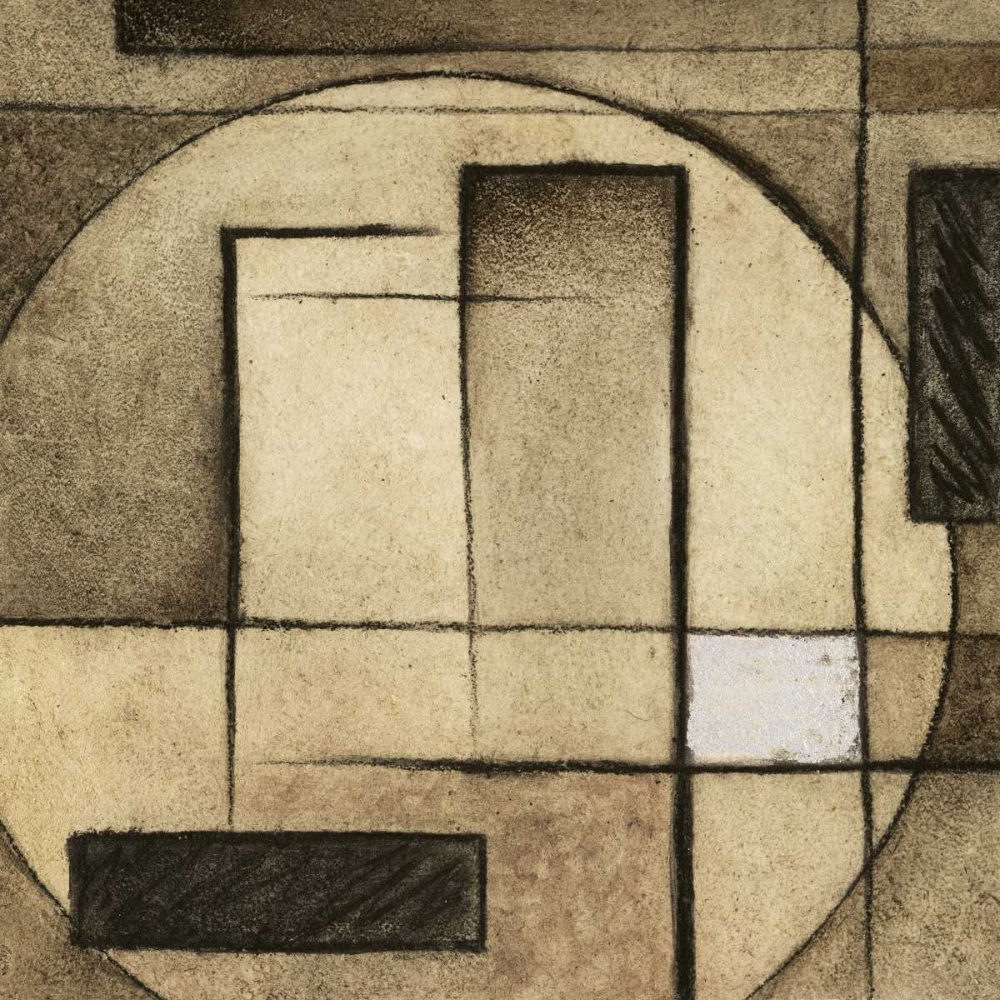 Wall Art Painting id:7668, Name: Brown Circle Box I, Artist: Emery, Kristin