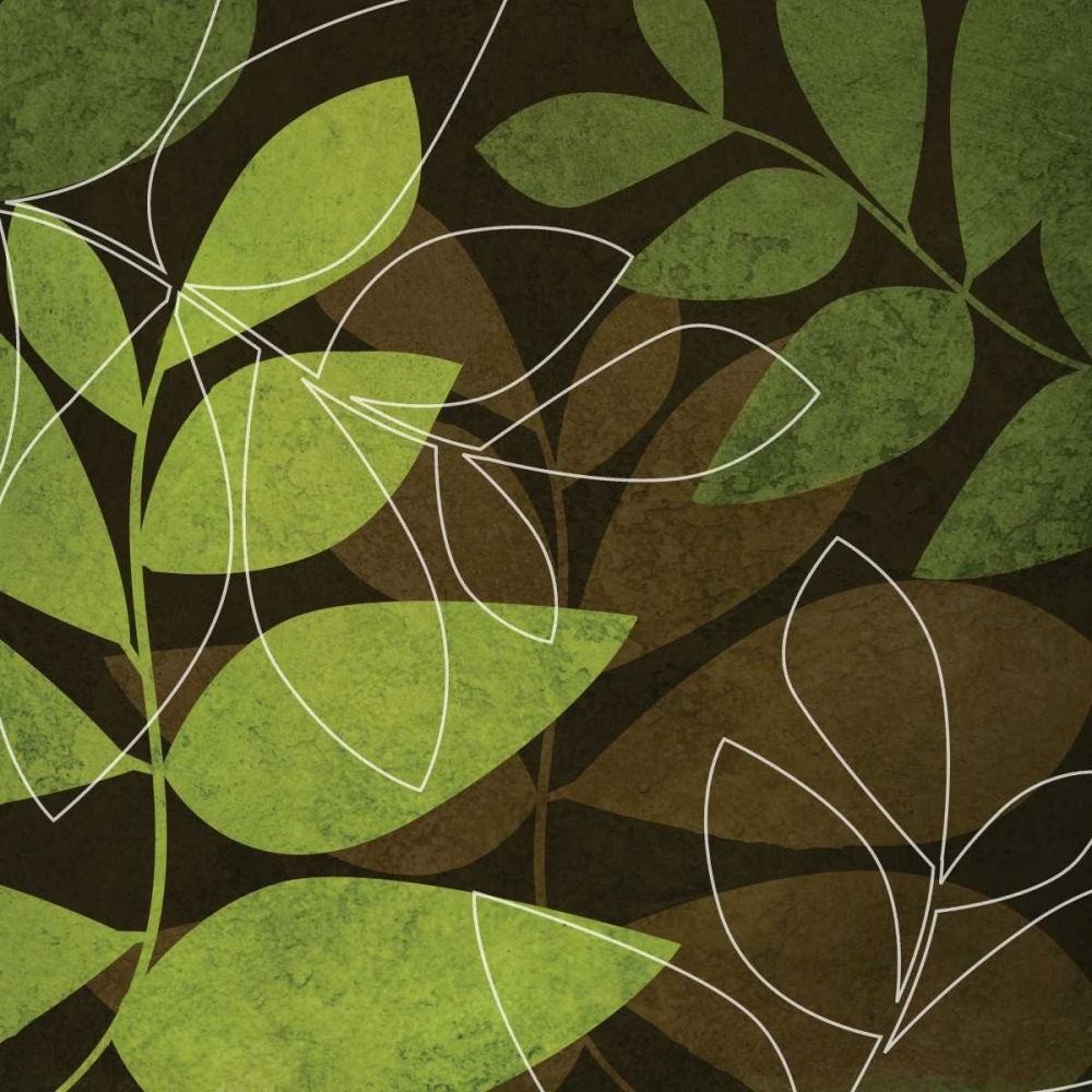 Wall Art Painting id:7694, Name: Green and Brown Leaves I, Artist: Emery, Kristin
