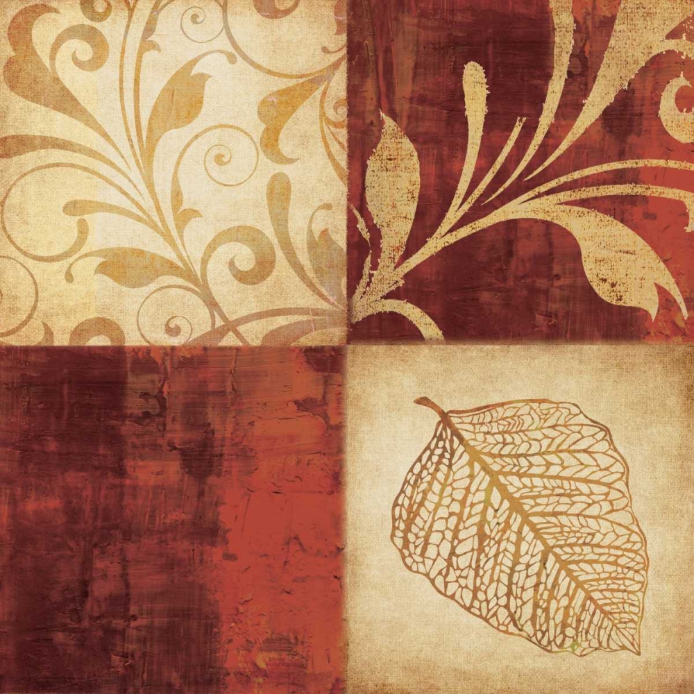 Wall Art Painting id:7725, Name: Red Gold 4pk, Artist: Emery, Kristin