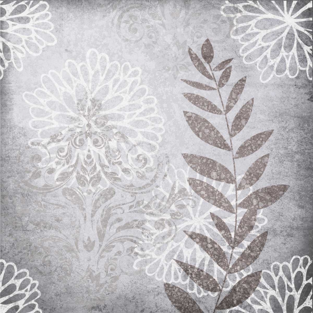 Wall art: Warm Grey Flowers Mate, by Emery, Kristin