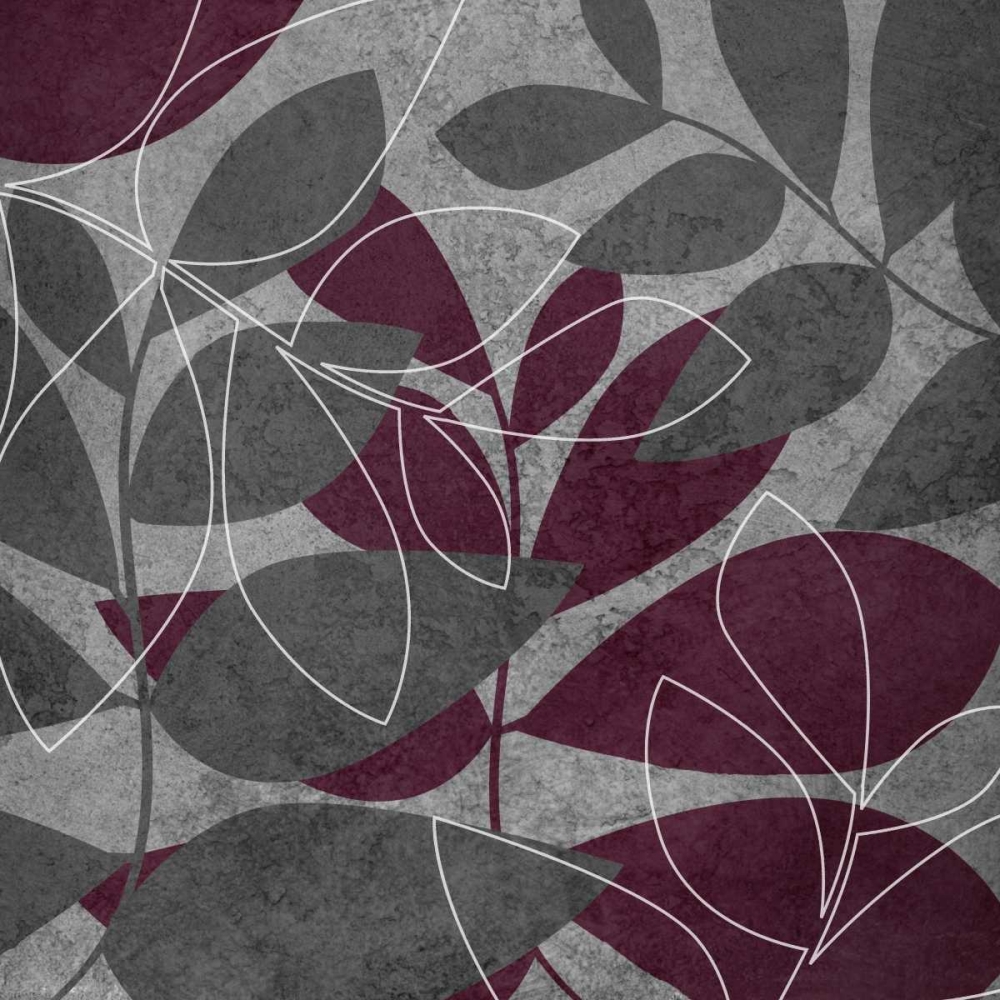 Wall art: Gray and Purple Leaves I, by Emery, Kristin