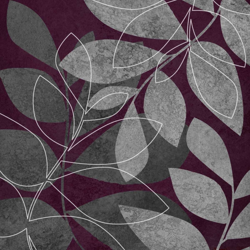 Wall art: Gray and Purple Leaves II, by Emery, Kristin