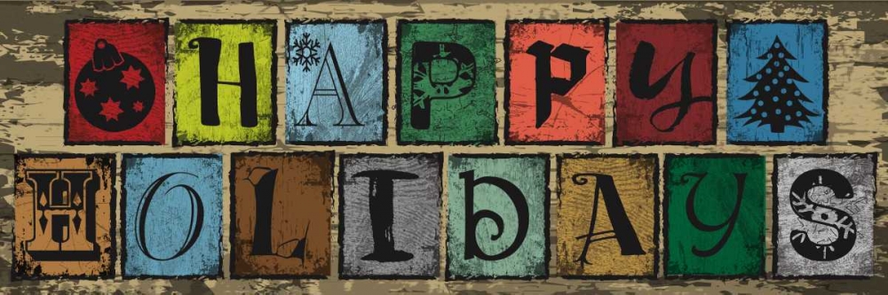 Wall Art Painting id:87035, Name: Holiday Blocks, Artist: Hogan, Melody