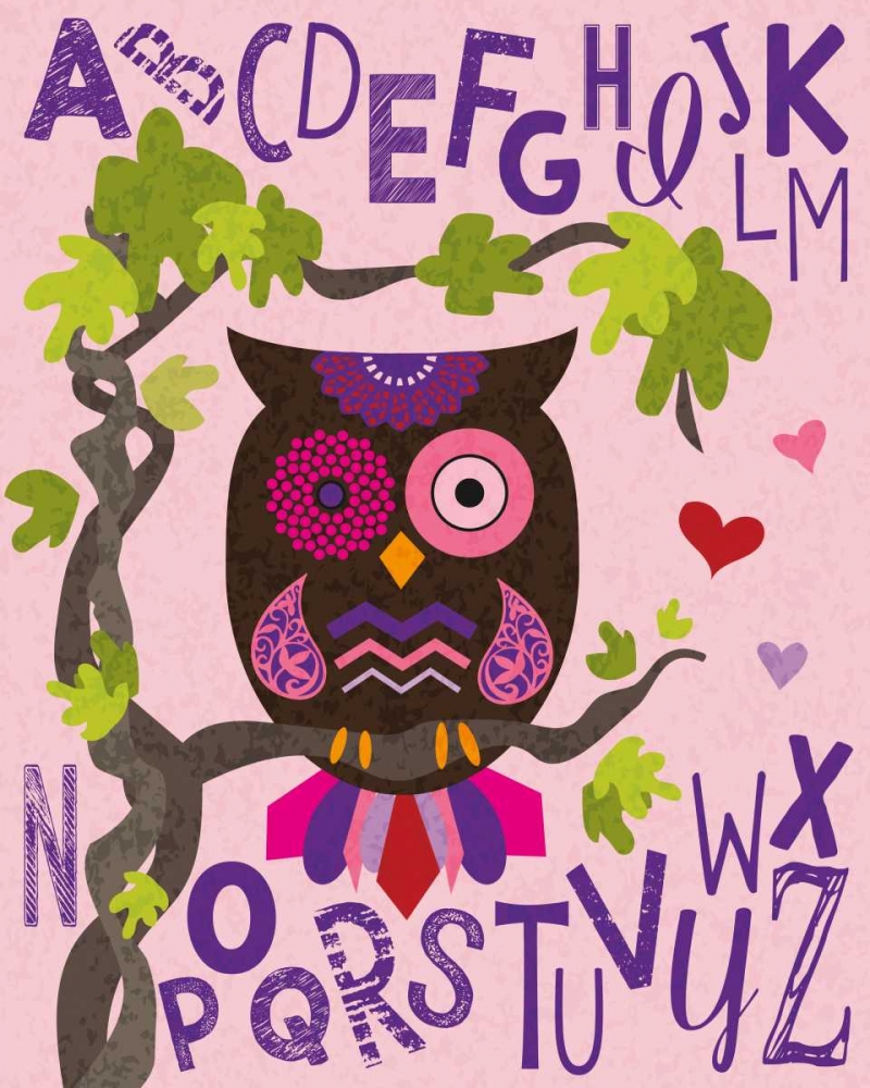 Wall Art Painting id:87039, Name: Owl Set Numlet Pinks 1, Artist: Hogan, Melody