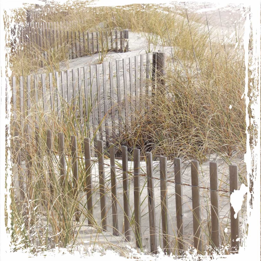 Wall Art Painting id:138804, Name: Fence By The Beach, Artist: Hogan, Melody