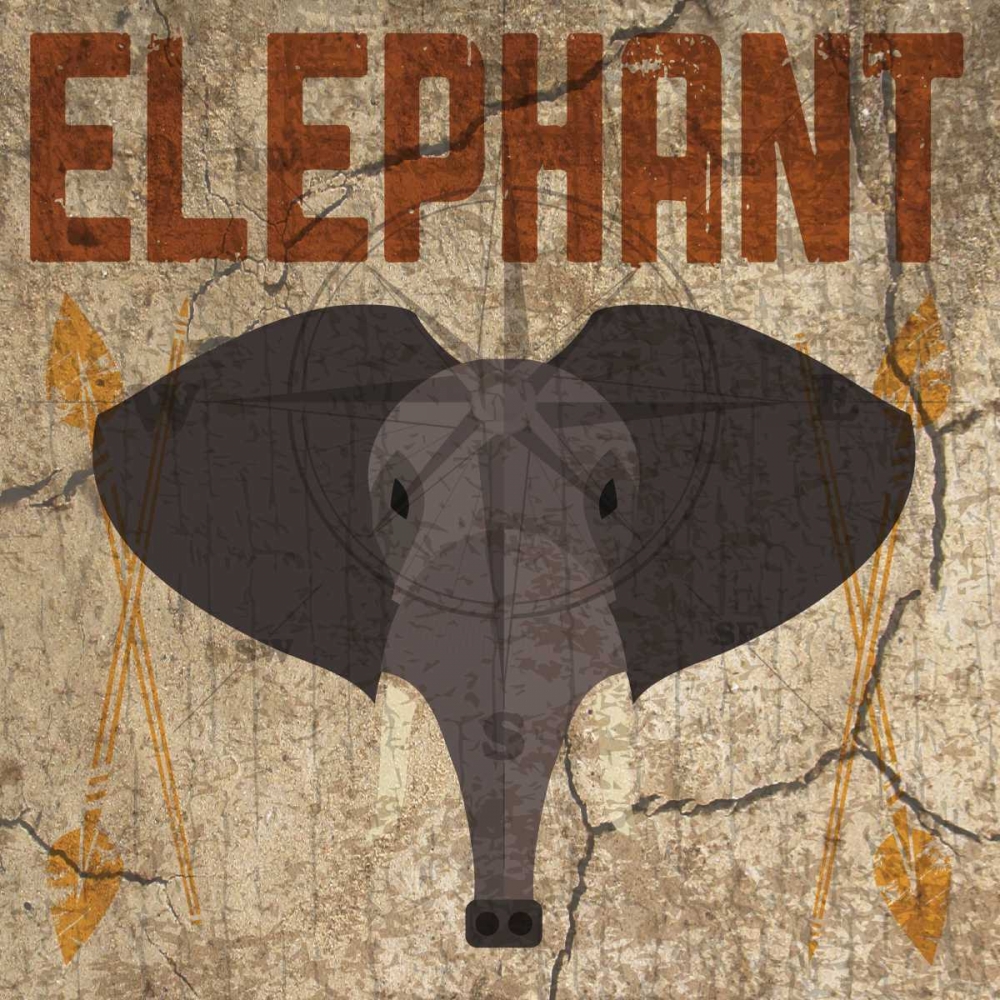 Wall Art Painting id:138821, Name: Safari Elephant, Artist: Hogan, Melody