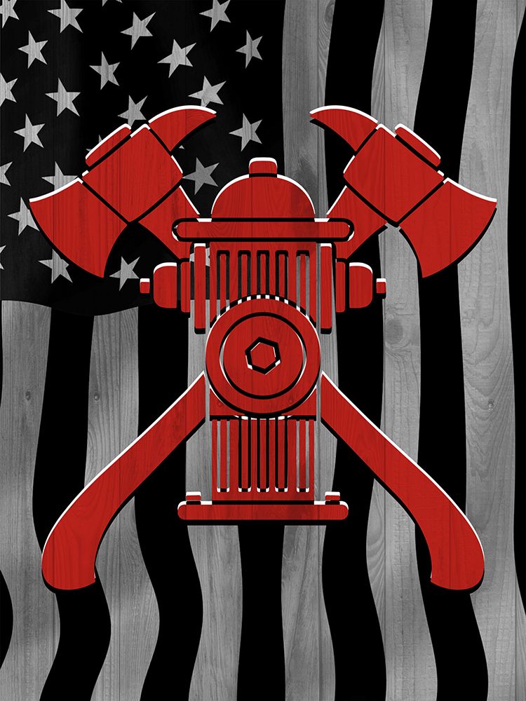 Wall Art Painting id:558052, Name: American Firefighter, Artist: Prime, Marcus