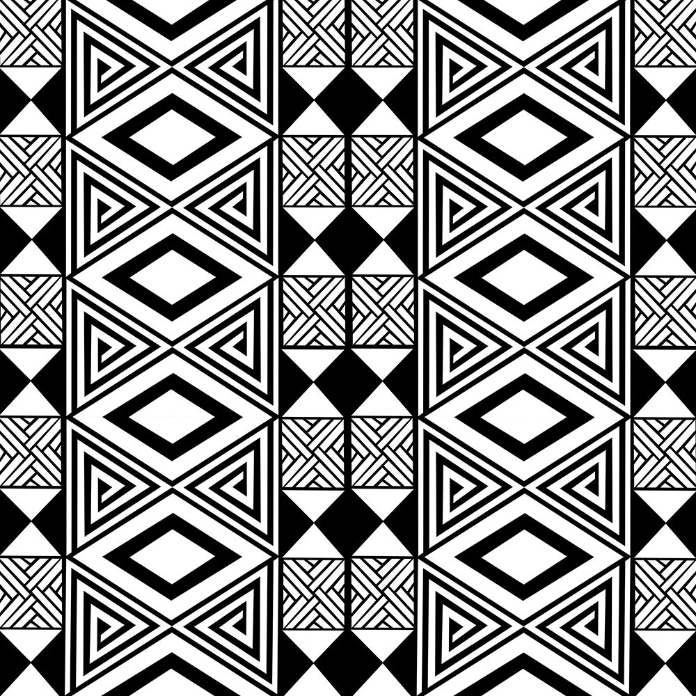 Art Print: Bogolan Squared 1