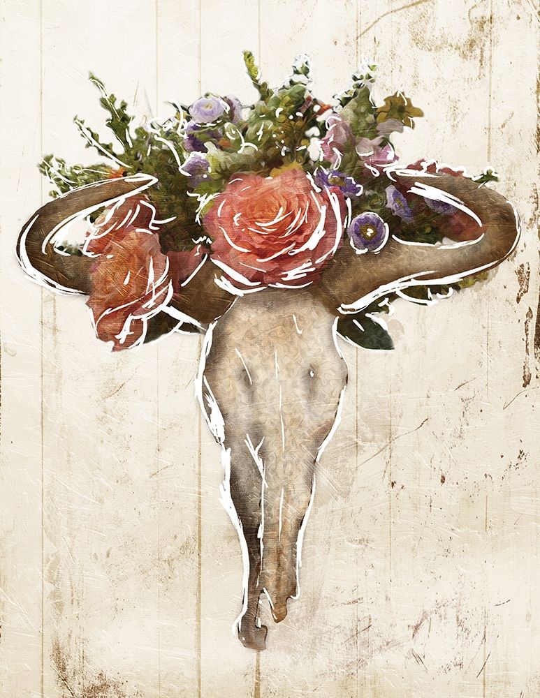 Art Print: Flower On The Skull