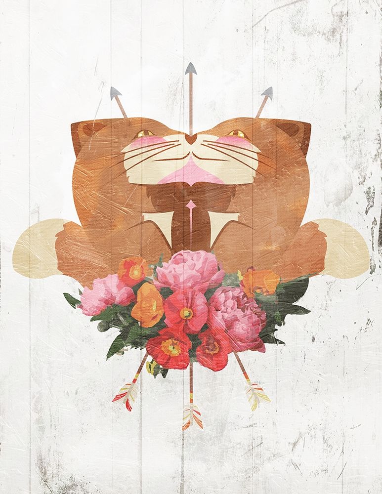 Art Print: Fox Arrow Flowers