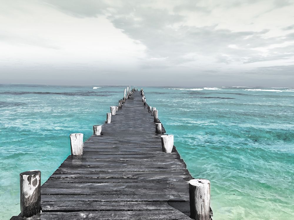 Wall Art Painting id:224245, Name: Dock At Sea Recolor, Artist: Villa, Milli