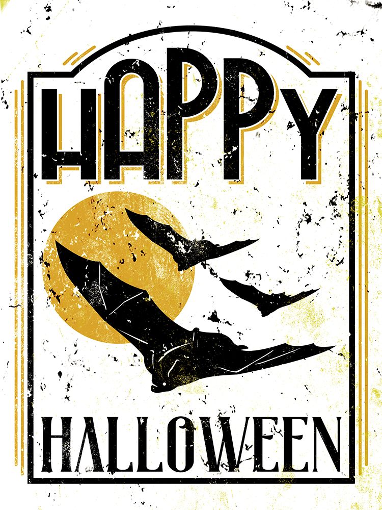 Wall Art Painting id:439471, Name: Happy Bat Orange, Artist: Villa, Milli