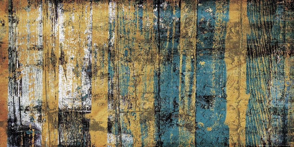 Wall art: Wood Gold Blue, by Villa, Milli