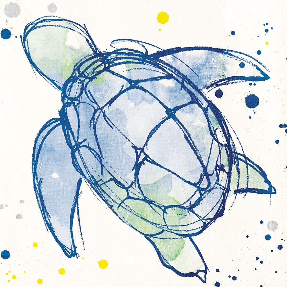 Art Print: Minimal Sketch Turtle