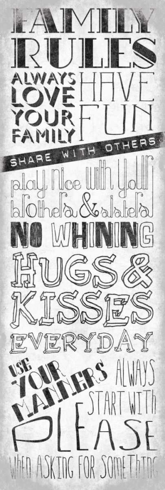 Wall Art Painting id:32028, Name: Family Rules Mate, Artist: OnRei