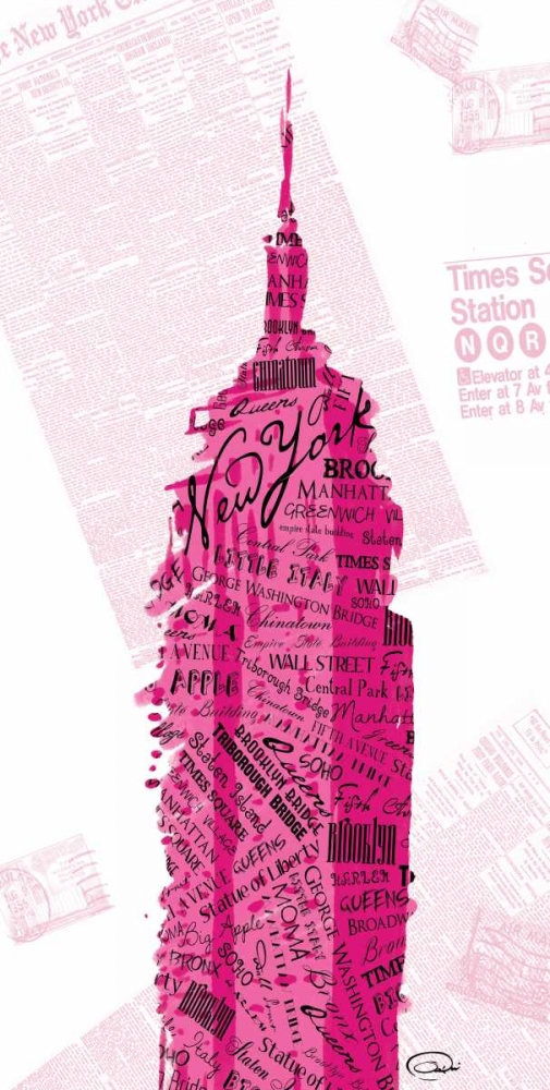 Wall Art Painting id:32059, Name: Pink Empire, Artist: OnRei