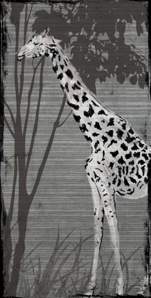 Art Print: Grey Giraffe