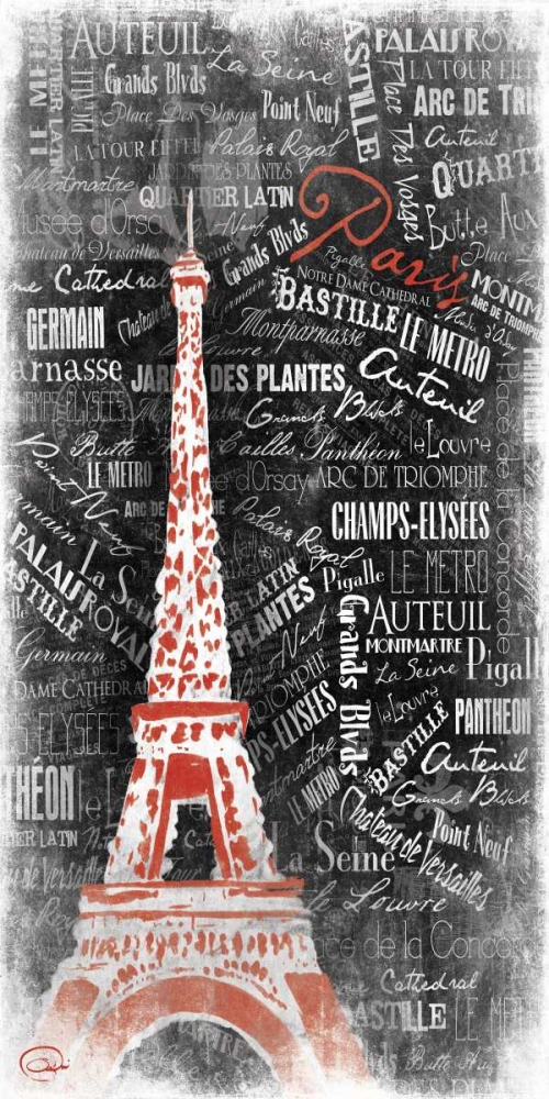 Wall Art Painting id:32077, Name: Eiffel LOVE, Artist: OnRei