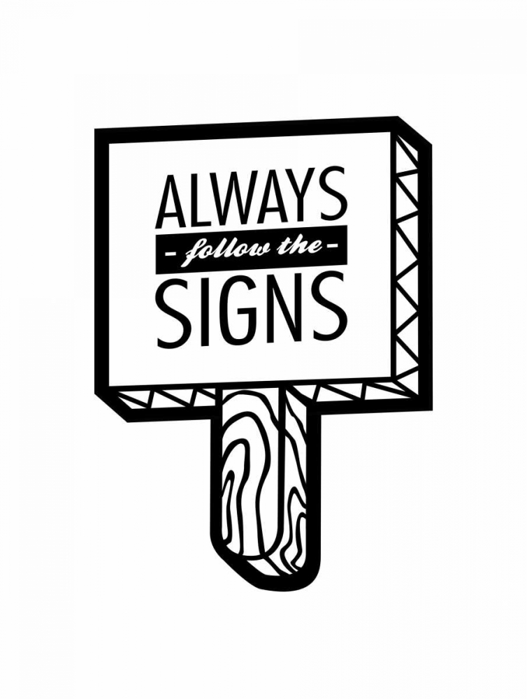 Wall Art Painting id:32147, Name: Follow The Signs 2, Artist: OnRei