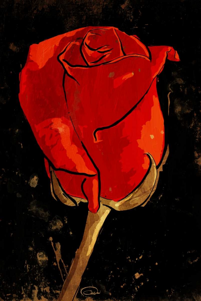 Wall Art Painting id:138988, Name: Golden Rose, Artist: OnRei