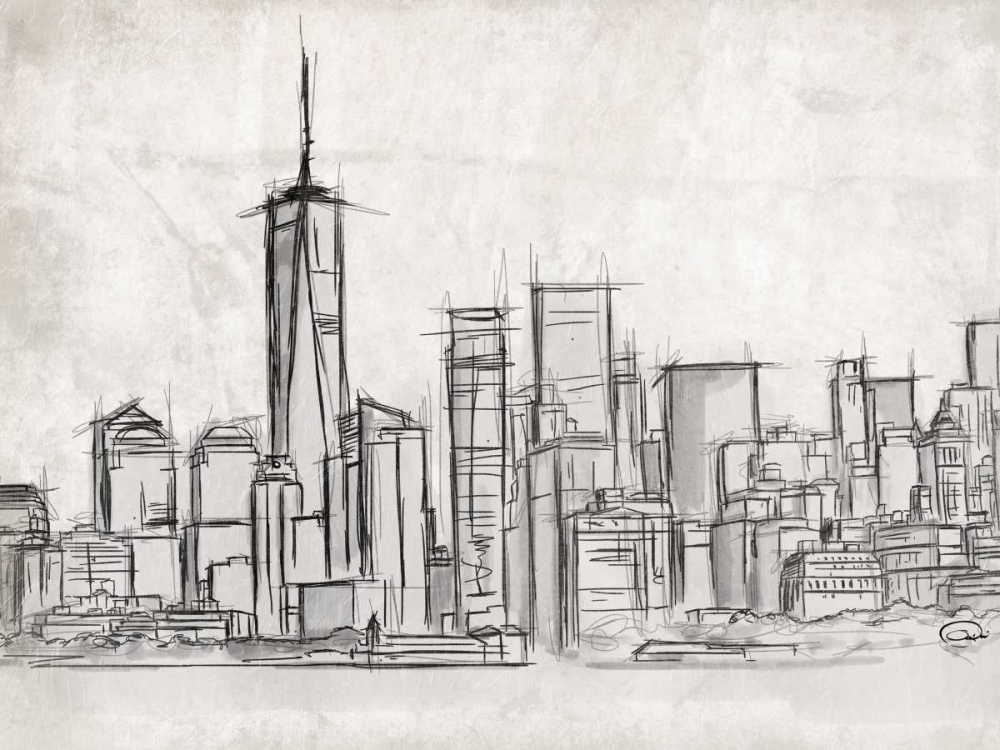 Wall Art Painting id:162211, Name: NY Skyline, Artist: OnRei