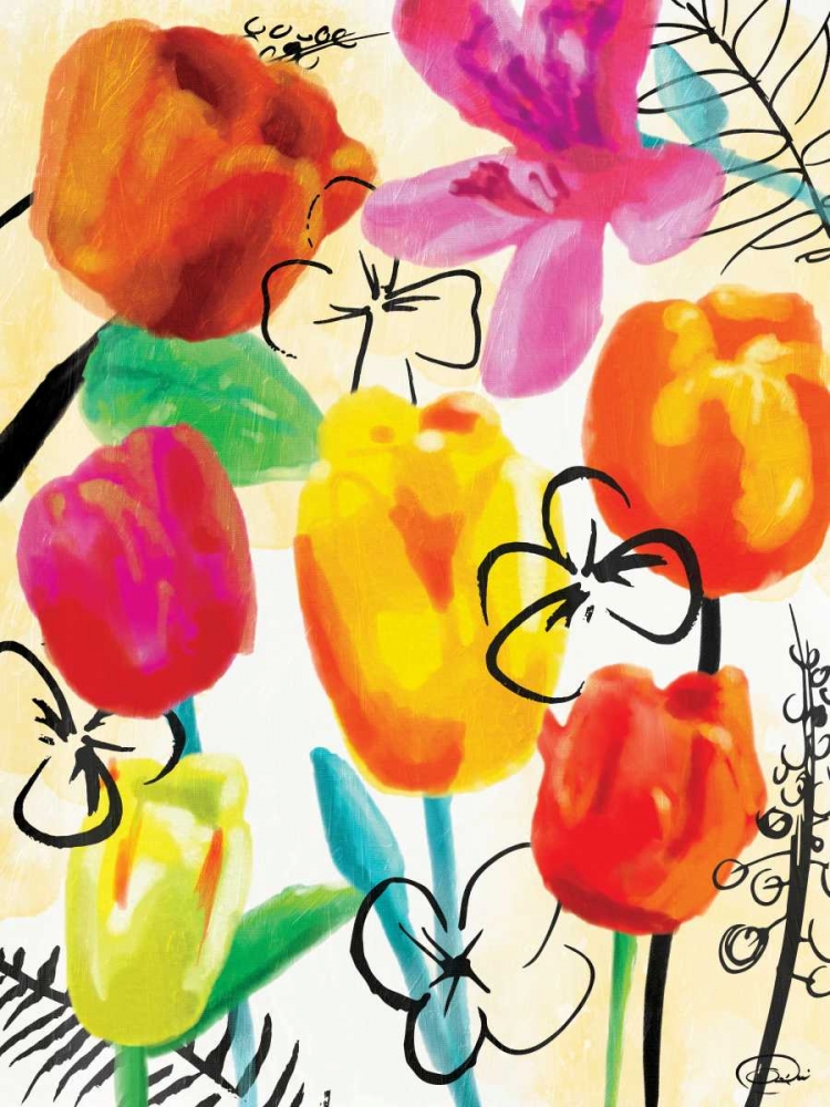 Wall Art Painting id:162212, Name: Floral Water Ink, Artist: OnRei