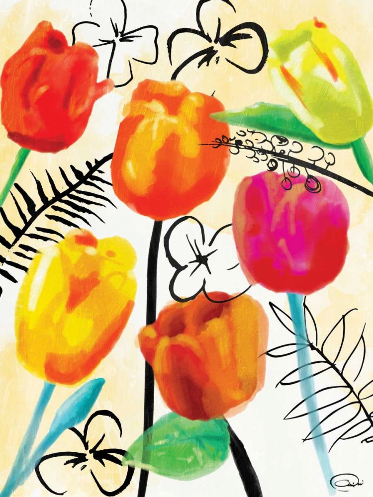 Wall Art Painting id:162213, Name: Floral Water Ink Mate, Artist: OnRei